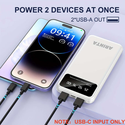 Power Bank Portable Charger 10000mAh, Battery Pack For Heated Vest Heated Jackets, 5V 3A External Phone Charger For Heated Clothes, Smartphones, Tablets, Smartwatches And More