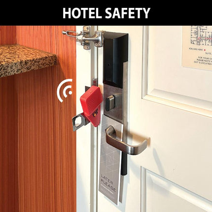 Goldy Lock 2-In-1 Portable Door Lock and Alarm Providers Home, Travel Security Privacy. Prevent Entry to Home, Apartments, Hotels, Dorms & Rentals.