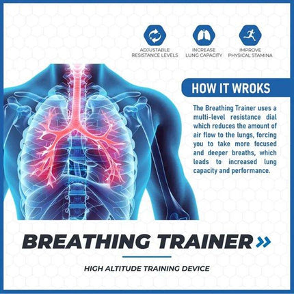 Fit Fusion Labs Lung Fitness Trainer for Enhanced Breathing Exercises - Adjustable Resistance