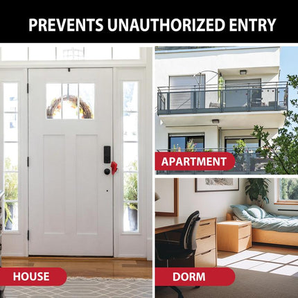 Goldy Lock 2-In-1 Portable Door Lock and Alarm Providers Home, Travel Security Privacy. Prevent Entry to Home, Apartments, Hotels, Dorms & Rentals.