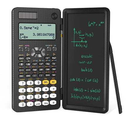 Mini Scientific Calculator with Writing Tablet Calculators Notepad Memo Office Electronics School Supplies 991Es Ms EX 82Ms NEW