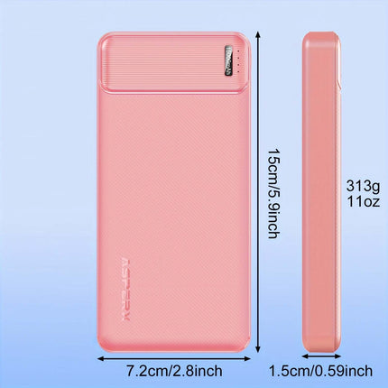 AsperX, Power Bank, 15000mAh, 2-Pack, Rechargeable Battery Pack For Heated Vest, Jackets, USB-C Out And In, Dual USB A, External Battery Pack For IPhone, Samsung, Android, And More