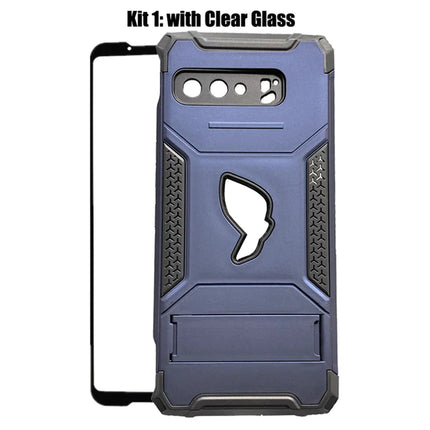 ZSHOW Military Grade Armour Case for ASUS ROG Phone 3 with Air Trigger Compatibility, Kickstand, and Dust Plug for Enhanced Drop Protection