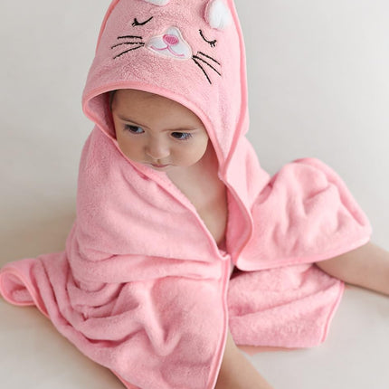 Baby Hooded Bath Towel,2 Pack  Babie Towels for Newborn,Infant,Toddler,Ultra Absorbent Soft (White Bear+Blue Bear)