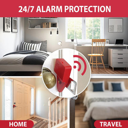 Goldy Lock 2-In-1 Portable Door Lock and Alarm Providers Home, Travel Security Privacy. Prevent Entry to Home, Apartments, Hotels, Dorms & Rentals.