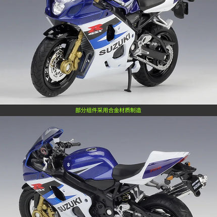 Welly 1:18 Suzuki GSX-R750 Die Cast Vehicles Collectible Hobbies Motorcycle Model Toys