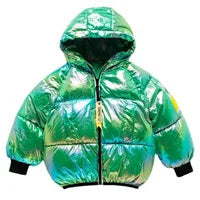 Winter Baby Down Cotton Jacket Winter 2023 New Fashion Cute Cartoon Coat Boys Girls Hooded Warm for Children's Outerwear 0-5y