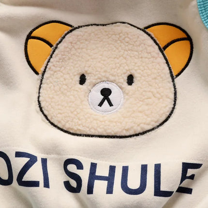 Baby Boys And Girls Clothing Set Tricken Fleece Children Hooded Outerwear Tops Pants 3PCS Outfits Kids Toddler Warm Costume Suit