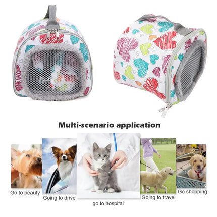 Pet Carrier Convenient Hamster Rabbit Chinchilla Hedgehog Dutch Pig Case Handbag Small Pet Breathable Warm Travel Carrying Bag