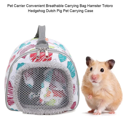 Pet Carrier Convenient Hamster Rabbit Chinchilla Hedgehog Dutch Pig Case Handbag Small Pet Breathable Warm Travel Carrying Bag