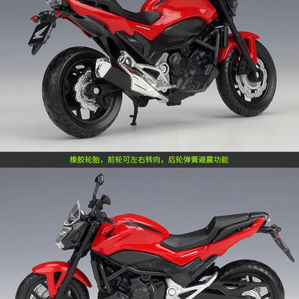 Welly 1:18 2018 Honda NC750S Die Cast Vehicles Collectible Hobbies Motorcycle Model Toys