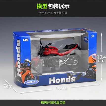 Welly 1:18 2018 Honda NC750S Die Cast Vehicles Collectible Hobbies Motorcycle Model Toys