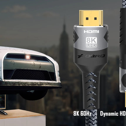 USB C to HDMI Cable 8K@60Hz 4K@120Hz Type C to HDMI-Compatible HDTV Cable for TV Converter MacBook Air iPad USB-C HDMI Adapter