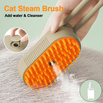 3-in-1 Dog Hair Brush Cat Hair Brush Electric Pet Cleaning Brush Steam Spray Brush Massage Hair Removal Comb Anti Flying Brush