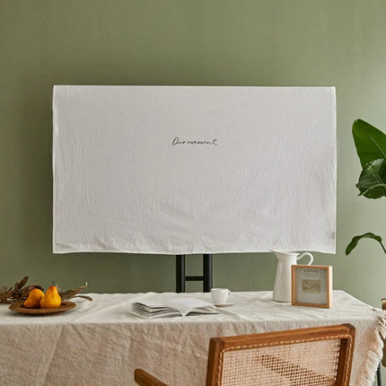 100% cotton TV dust cover LCD high-end TV cover dustproof cloth for 55 inches, 65 inches, 43 inches,75 inches