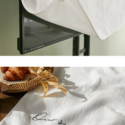 100% cotton TV dust cover LCD high-end TV cover dustproof cloth for 55 inches, 65 inches, 43 inches,75 inches