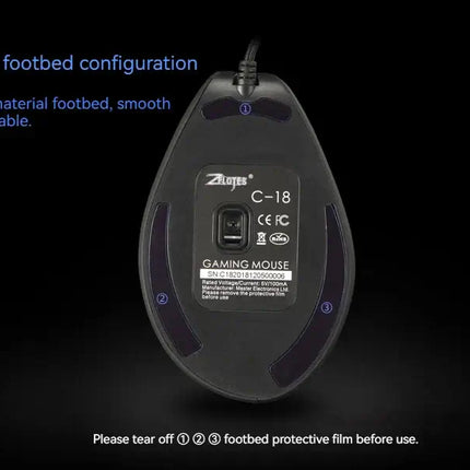 C-18 Vertical Gaming Mouse 10000 DPI Programmable 11 Buttons USB Wired RGB Optical Remote Mouse Gamer Mice For Laptop PC