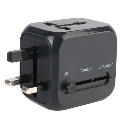 All-in-One Wall Travel Charger Adapter - US EU UK AU Plugs with 2 USB & 1 Type C, Universal for Travel