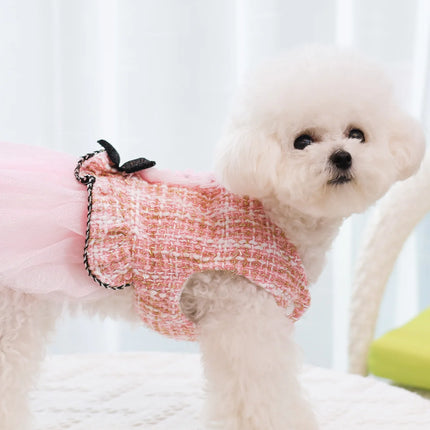 Pet clothing for spring & autumn, teddy bear, Schnauzer, Yorkshire, puppy clothing, dog princess dress, suitable for fashionable