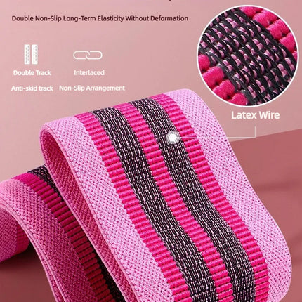 3Pcs Fabric Resistance Hip Booty Bands Glute Thigh Elastic Workout Squat Circle Stretch Fitness Strips Loops Yoga Gym Equipment