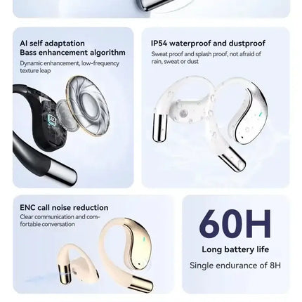 EARDECO Business Auriculares Bluetooth Headphones Wireless Earphones Earbuds Bass Stereo Sport Headset with Mic Audifonos