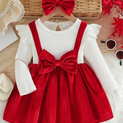 Baby girl autumn and winter elegant and fashionable warm gold velvet fabric round neck ruffle edge long sleeved gold velvet shou