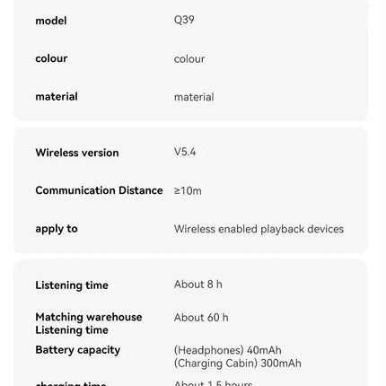 EARDECO Business Auriculares Bluetooth Headphones Wireless Earphones Earbuds Bass Stereo Sport Headset with Mic Audifonos