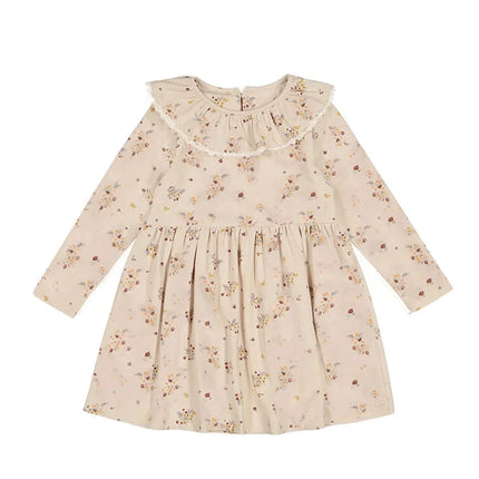 Fashion Baby Girl Dresses Floral Long Sleeve Cotton Toddler Girl Dress For 1-6Yrs Baby Girl Party Dress Girls Clothes