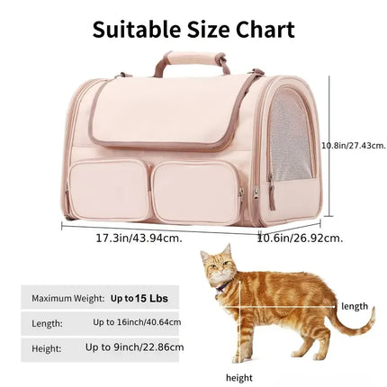 Airline Approved Pet Carrier Bag Soft Side Backpack Cat Pet Carriers Dog Travel Bags Transport For Small Dogs and Cats Outgoing