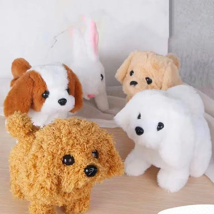 Baby Toy Dogs That Walks and Barks Tail Wagging Plush Interactive Electronic Pets Puppy  Montessori Toys for Girls Toddlers Kids