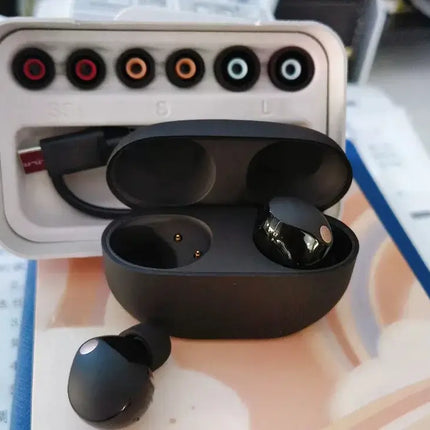 The new 1000XM5 Bluetooth earbuds are in-ear noise-canceling headphones.