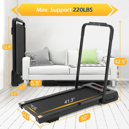 Fitness electric walking machine , foldable, suitable for home exercise
