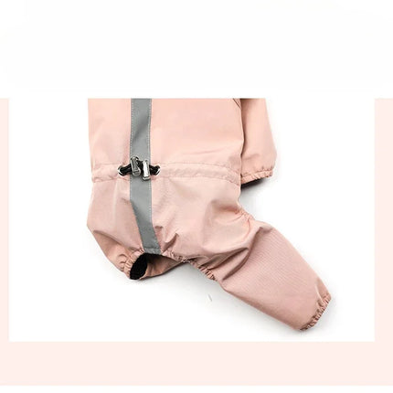 Pet dog clothing, rainproof, breathable and reflective clothes, dog four-legged raincoat, cat and dog supplies french bulldog