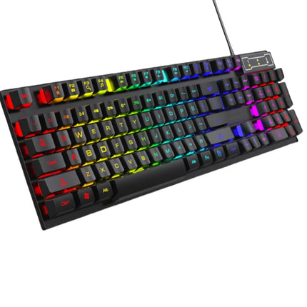 104 key Backlit Computer Keyboard Waterproof Gaming Keyboard Backlit Ergonomics Colorful Mechanical Feel Keyboard And Mouse Set