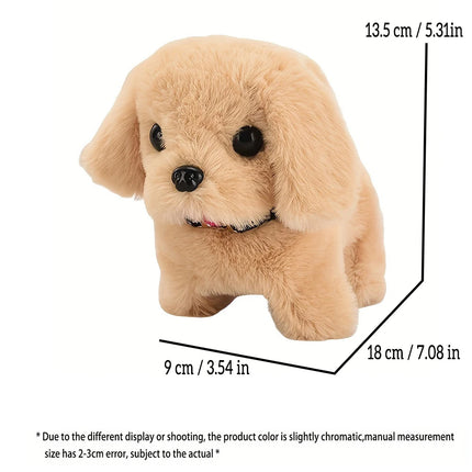 Pet Companion Battery Operated Toy Plush puppy pet electronic interactive toy  walking barking wagging tail Simulation puppy