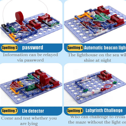 ANU New Circuit Electronic Building Block Scientific Experiment Educational Children's Assembled Toys Electronic Exploration 8+