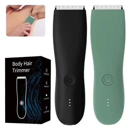 Body Hair Trimmer Shaver for Men Ball Trimmer for Groin Pubic Replaceable Ceramic Blade Groomer Electric Razor Waterproof Clippe