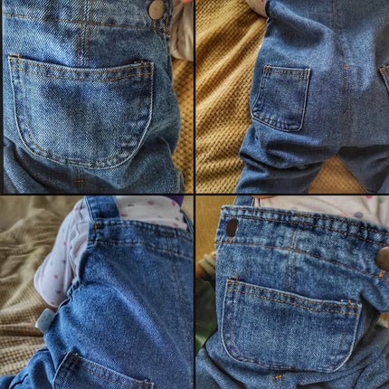 MILANCEL New Arrival Children Clothes Baby Girls Boys Overalls Solid Brief Style Toddler Denim Overol Jumpsuits