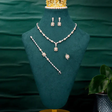 bridal rhinestone jewelry set