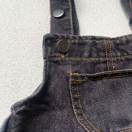 MILANCEL New Arrival Children Clothes Baby Girls Boys Overalls Solid Brief Style Toddler Denim Overol Jumpsuits