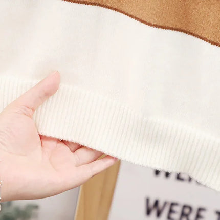 2-6 Years Autumn Winter Boys Sweater Stripe Design Full Sleeve High Collar Knitting Shirt For Kids Children Handsome Knitwear