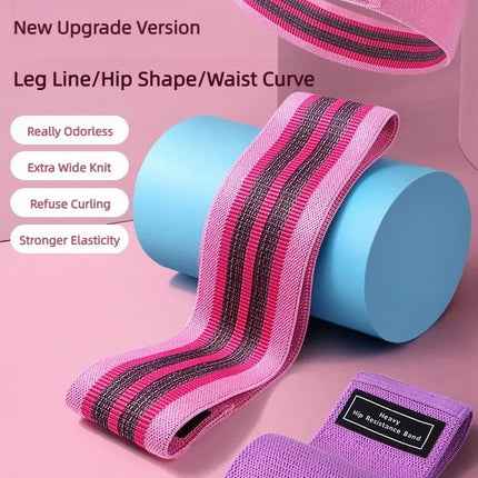 3Pcs Fabric Resistance Hip Booty Bands Glute Thigh Elastic Workout Squat Circle Stretch Fitness Strips Loops Yoga Gym Equipment
