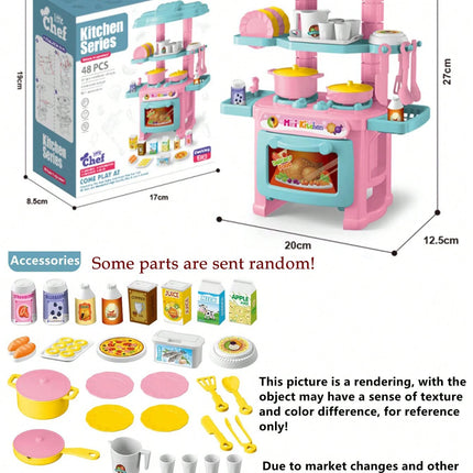 Miniature Kitchen Cooking Set Kid Toys, Food Drink Pop Cans Pretend Play Mini Kitchen Game Accessories Set House Games Gifts