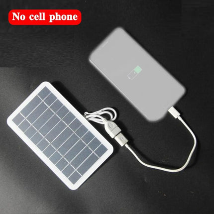 2W 5V Solar Charger Panel Portable Outdoor Solar Power Bank for Phones Waterproof Sunlight Charging USB Output for Camping
