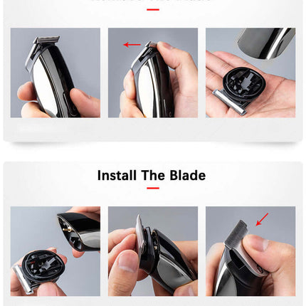 6 IN 1 Multi Grooming Kit For Men Rechargeable Beard Shaver Cordless Trimmer Hairs Cutting Clippers Body Ear Nose Hair Groomer