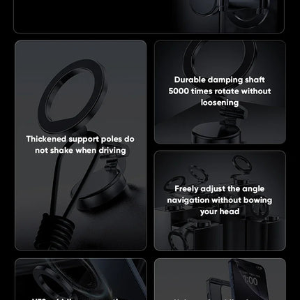 1080 Car Phone Holder For Magsafe Vehicles Mobile Support For The Car Cell Phone Holder in Car For iPhone 16 15 Pro Max Plus