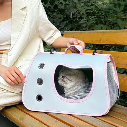 Portable Pet Carrier Bag for Small Dogs Cats Foldable Shoulder Backpack Breathable Travel Outdoor Kitten Puppy Carrier Handsfree