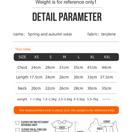 Pet clothing for spring & autumn, teddy bear, Schnauzer, Yorkshire, puppy clothing, dog princess dress, suitable for fashionable