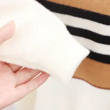 2-6 Years Autumn Winter Boys Sweater Stripe Design Full Sleeve High Collar Knitting Shirt For Kids Children Handsome Knitwear