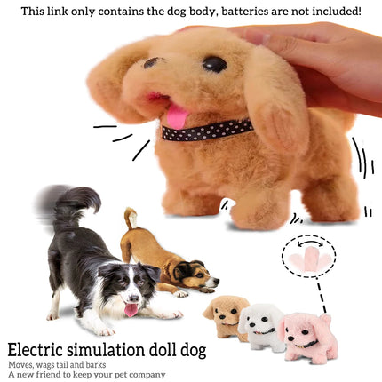 Pet Companion Battery Operated Toy Plush puppy pet electronic interactive toy  walking barking wagging tail Simulation puppy